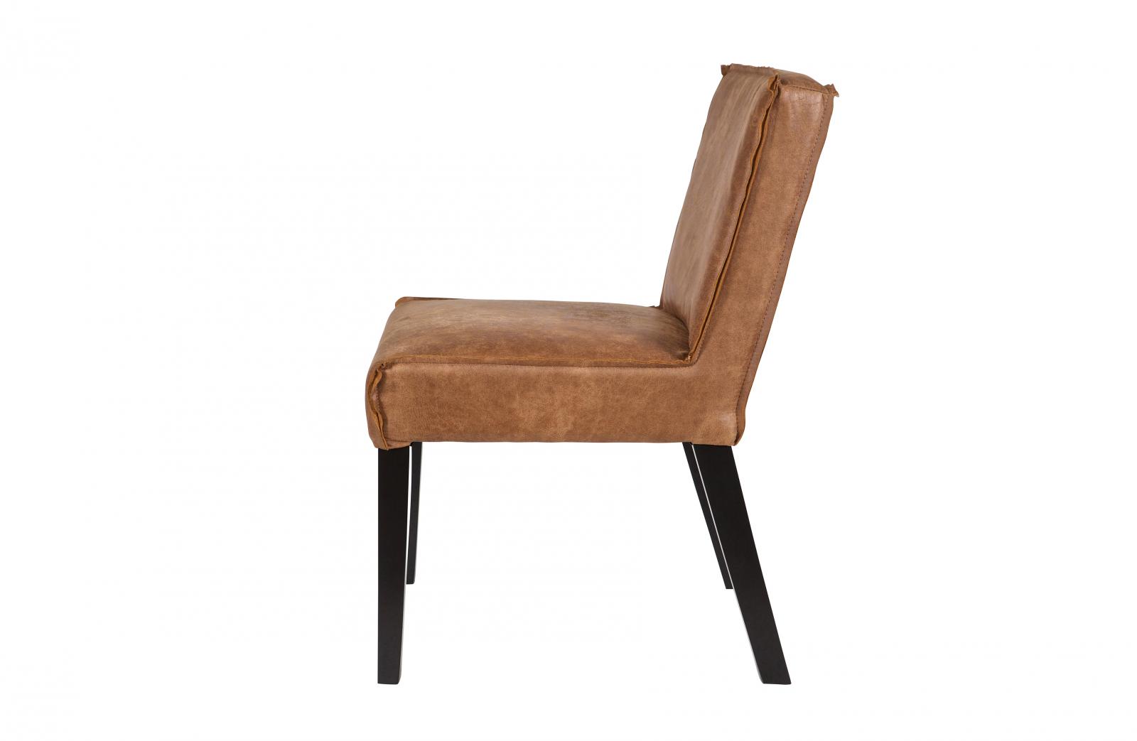 BEPUREHOME RODEO 2er Set Esszimmer Lederstuhl Cognac Leder Braun