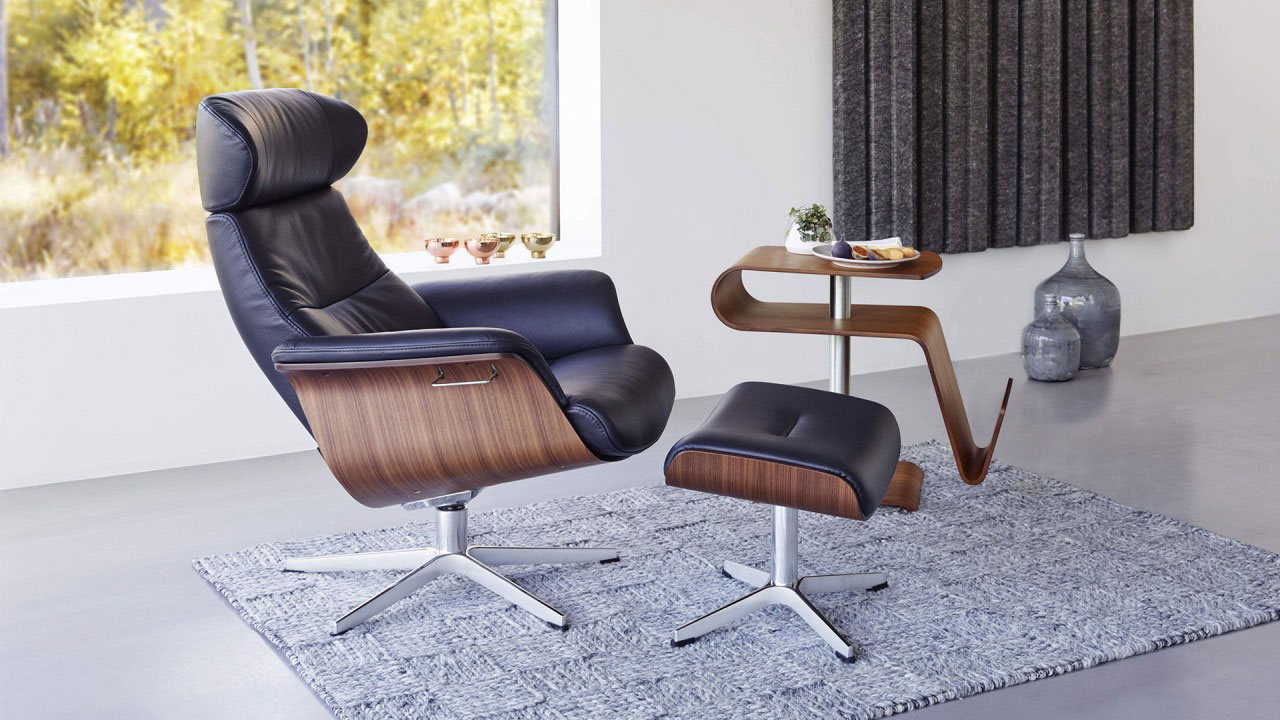 CONFORM Sessel TIMEOUT XL Leder Relaxsessel mit Hocker Apendics.de